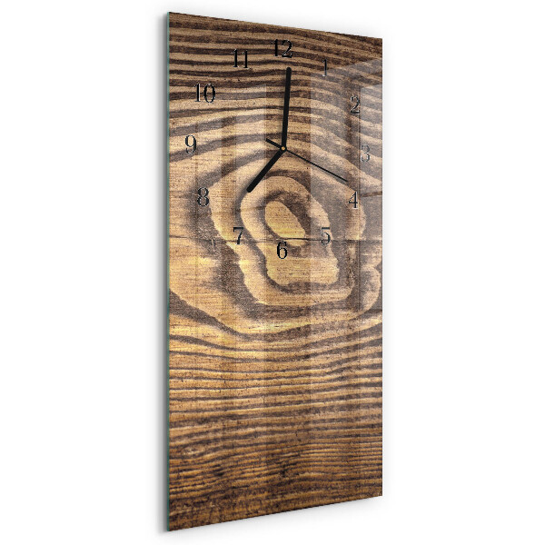 Verticale orologio con stampa Legna