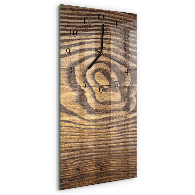 Verticale orologio con stampa Legna