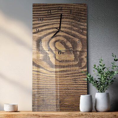 Verticale orologio con stampa Legna