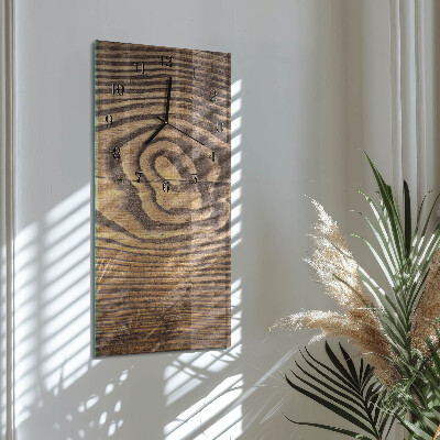 Verticale orologio con stampa Legna
