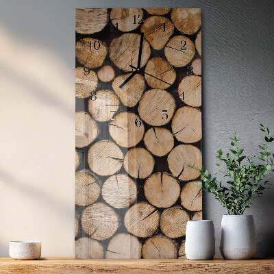 Orologio verticale Travi di legno