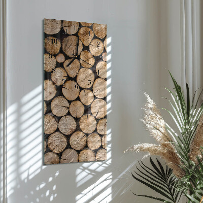 Orologio verticale Travi di legno
