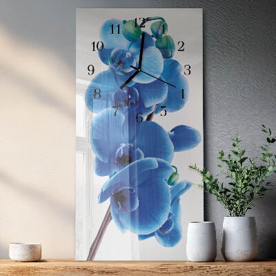 Verticale orologio da parete Orchidea