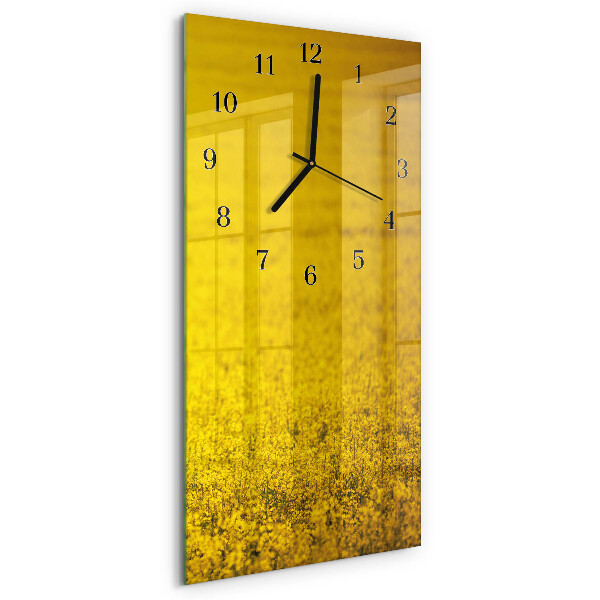 Verticale orologio con stampa Campo di fiori