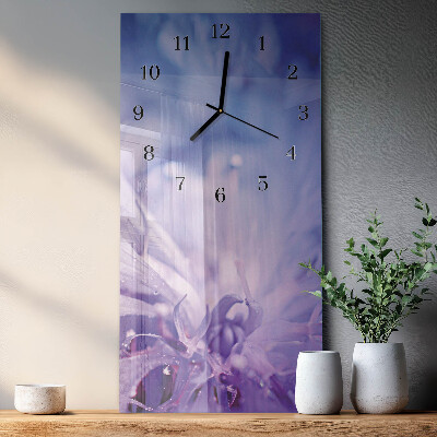 Verticale orologio con stampa Fiore