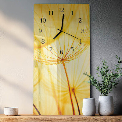 Orologio verticale in vetro Fiore