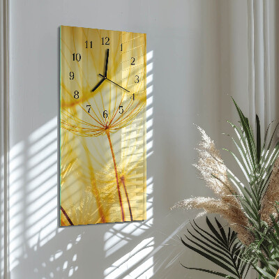 Orologio verticale in vetro Fiore