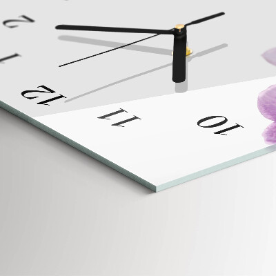 Verticale orologio con stampa Orchidee