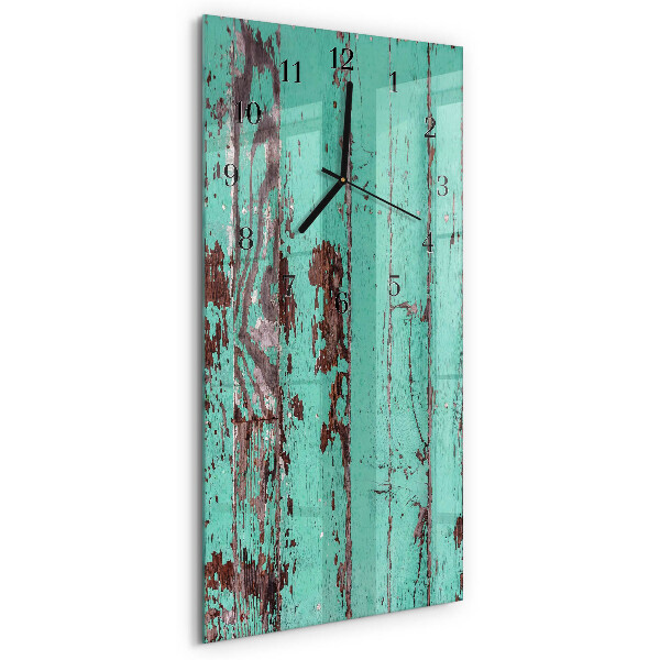 Verticale orologio con stampa Parete in legno