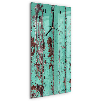 Verticale orologio con stampa Parete in legno
