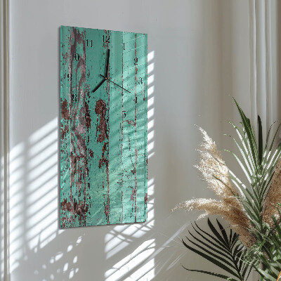 Verticale orologio con stampa Parete in legno