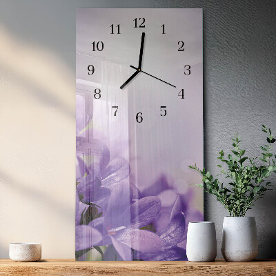 Verticale orologio con stampa Fiore