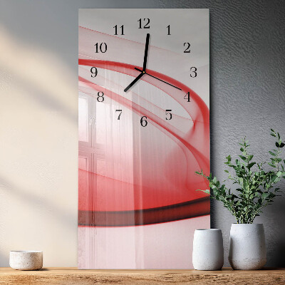 Verticale orologio con stampa Linee astratte