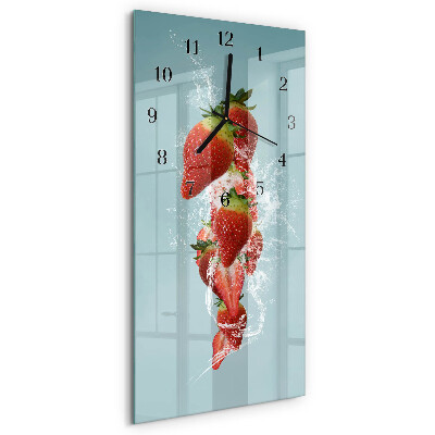 Verticale orologio da parete Fragola