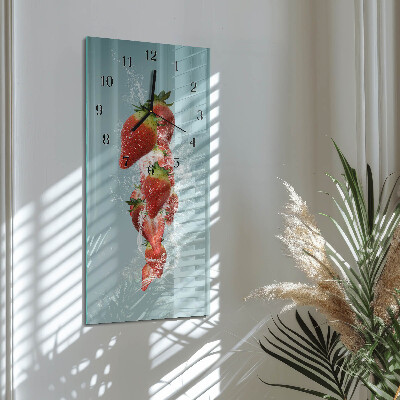 Verticale orologio da parete Fragola