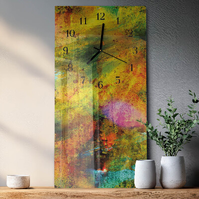 Orologio verticale in vetro Caos