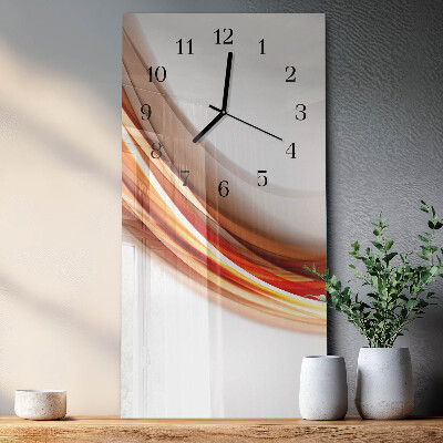 Verticale orologio con stampa Linee astratte