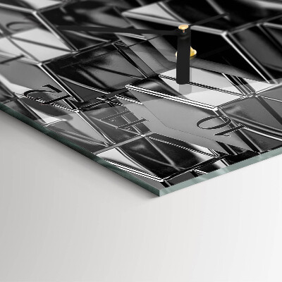 Orologio verticale in vetro Cubi di metallo