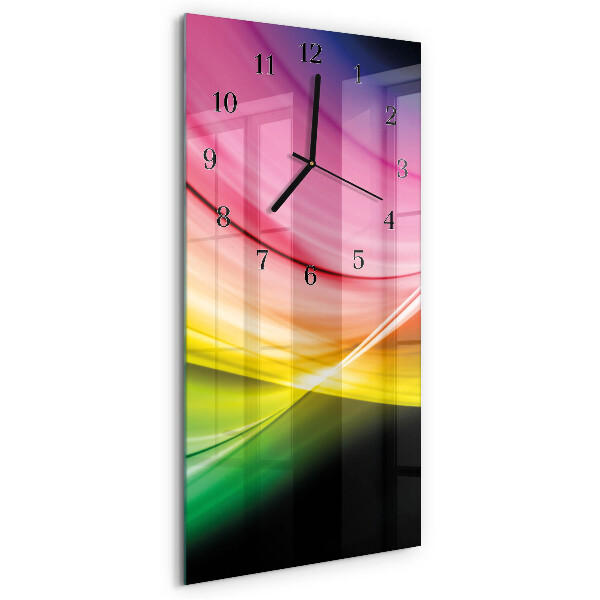 Verticale orologio da parete Linee astratte
