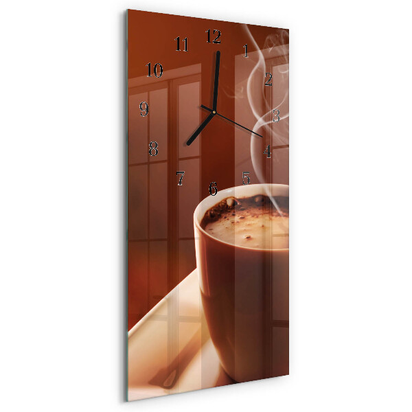 Verticale orologio con stampa Caffè