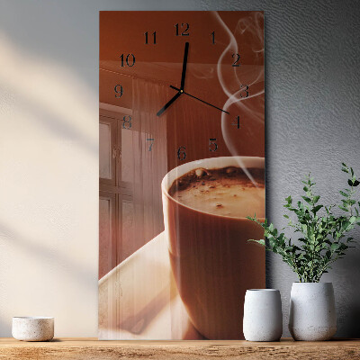 Verticale orologio con stampa Caffè