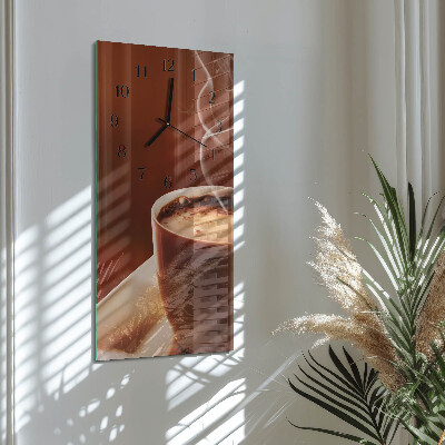 Verticale orologio con stampa Caffè