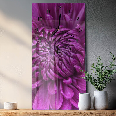 Verticale orologio con stampa Peonia