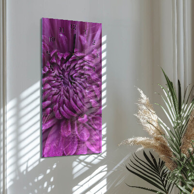 Verticale orologio con stampa Peonia