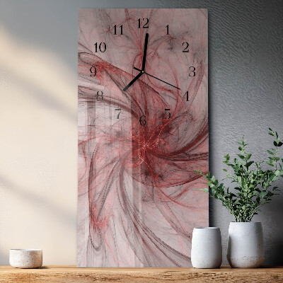Verticale orologio con stampa Astrazione