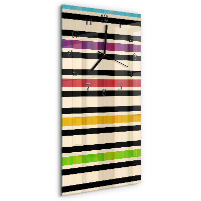 Verticale orologio con stampa Strisce