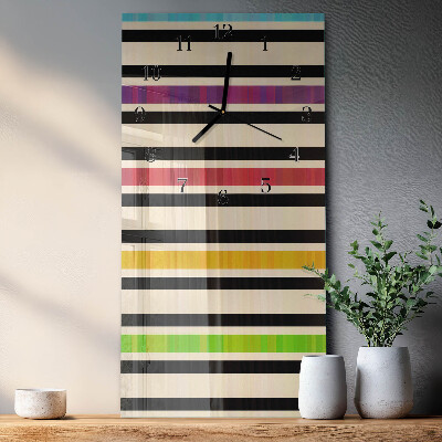 Verticale orologio con stampa Strisce