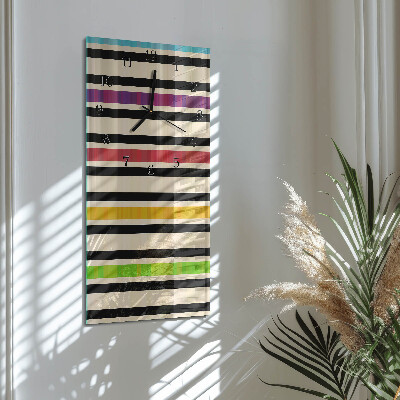 Verticale orologio con stampa Strisce