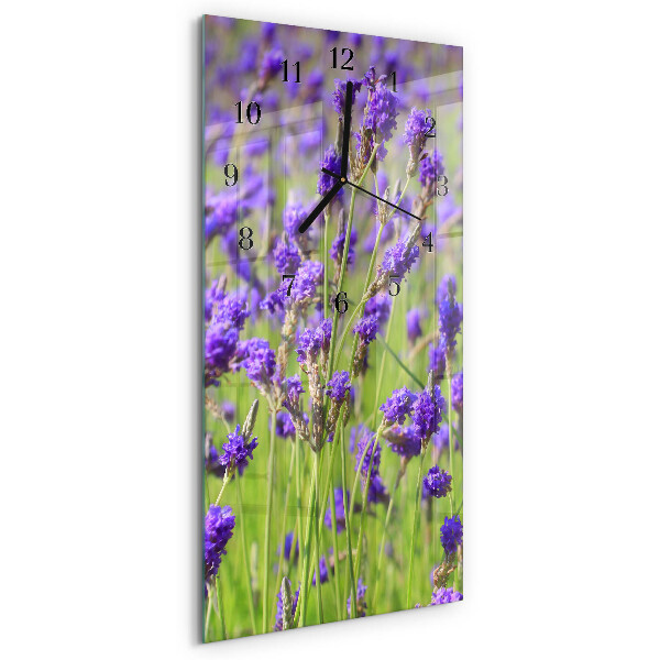 Orologio verticale in vetro Lavanda