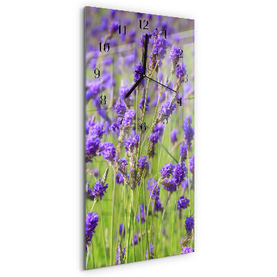 Orologio verticale in vetro Lavanda