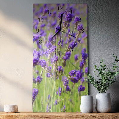 Orologio verticale in vetro Lavanda