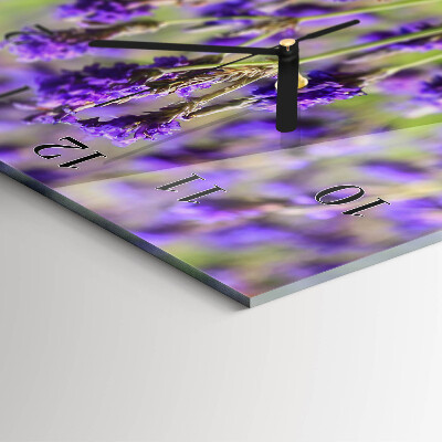 Orologio verticale in vetro Lavanda