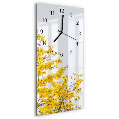 Verticale orologio da parete Albero fiorito