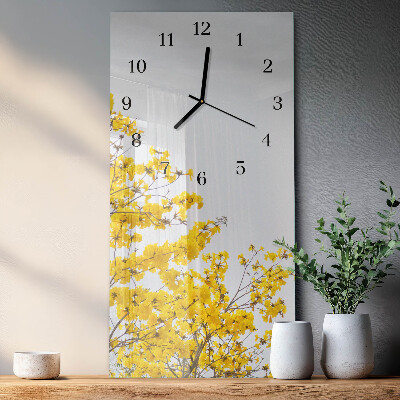 Verticale orologio da parete Albero fiorito