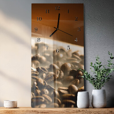Verticale orologio con stampa Chicchi di caffè