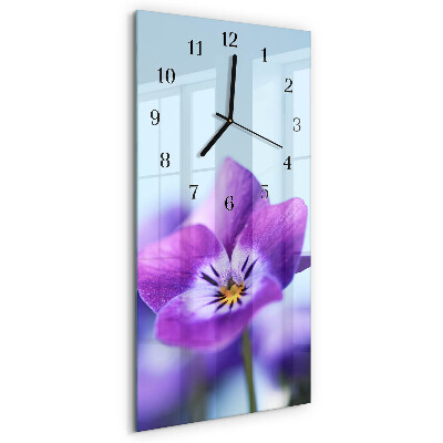 Orologio verticale in vetro Fiore