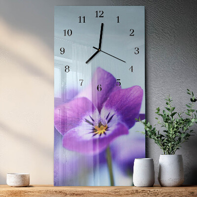 Orologio verticale in vetro Fiore
