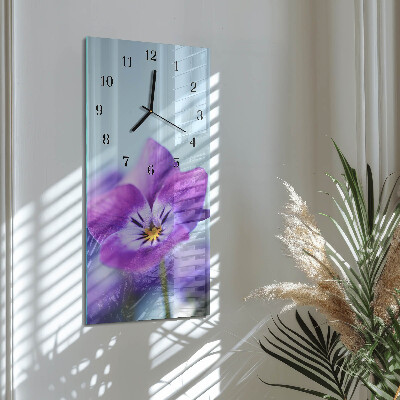 Orologio verticale in vetro Fiore