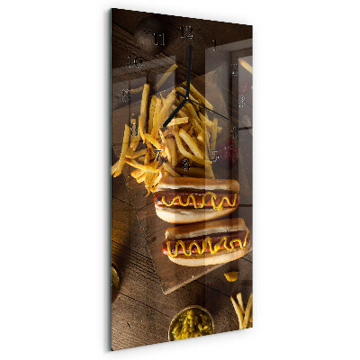 Orologio verticale in vetro Fast food