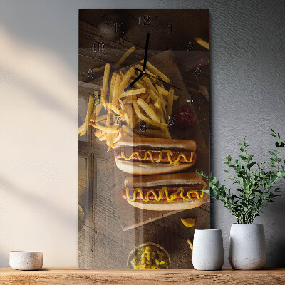 Orologio verticale in vetro Fast food