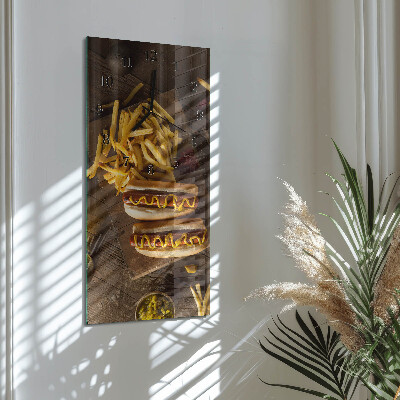 Orologio verticale in vetro Fast food