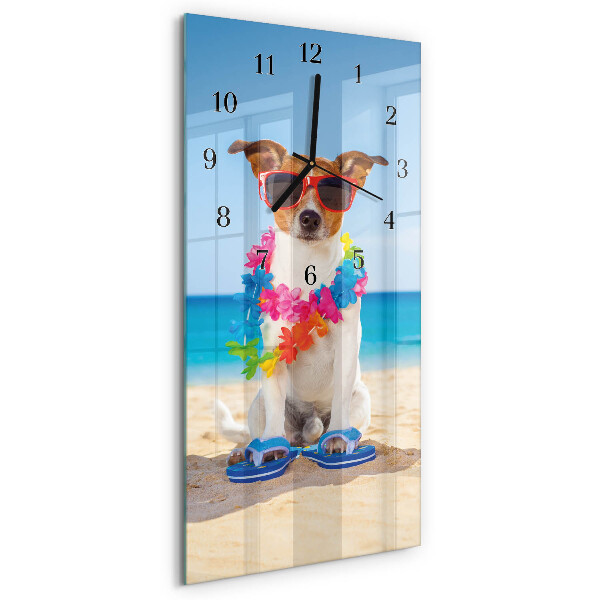 Verticale orologio con stampa Cane