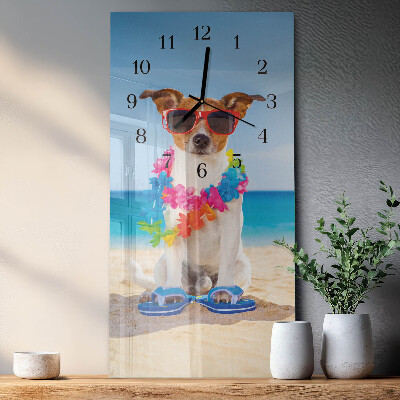 Verticale orologio con stampa Cane