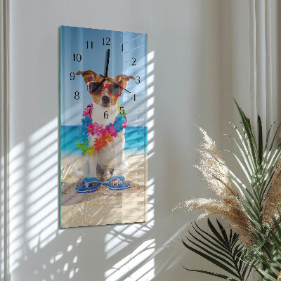 Verticale orologio con stampa Cane