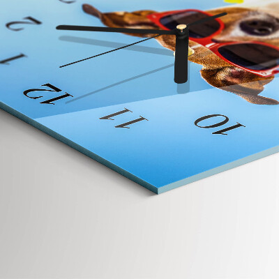 Verticale orologio con stampa Cane