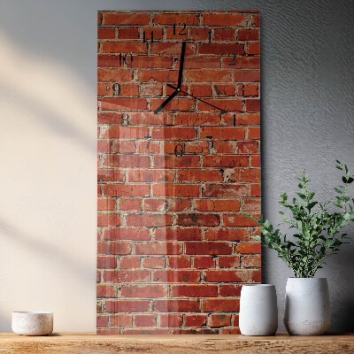 Orologio verticale in vetro Muro di mattoni